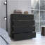 Commode 4 tiroirs Wengé et chêne clair-127179498