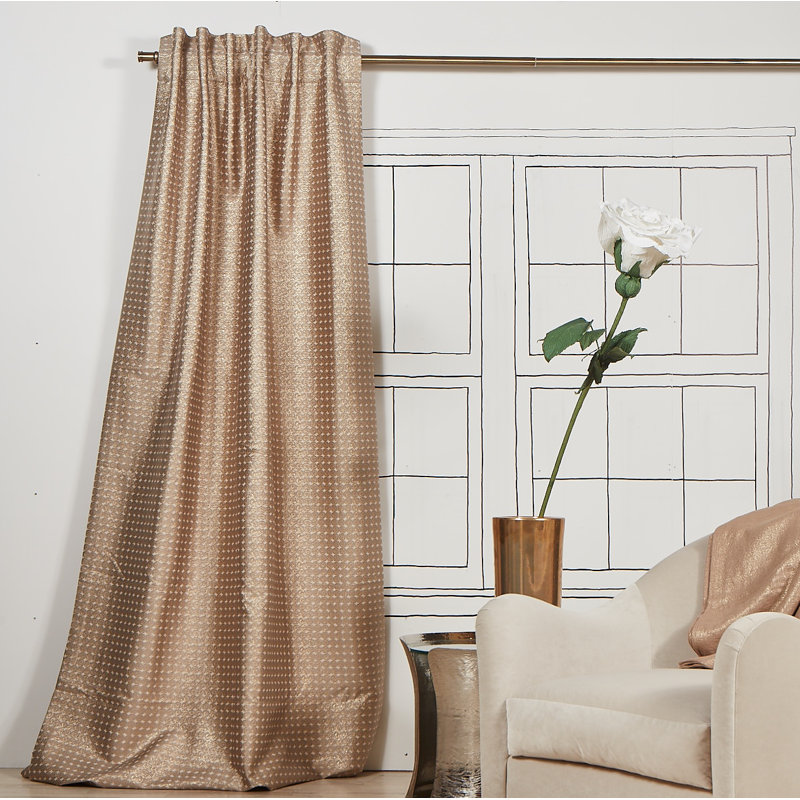 Coin Room Darkening Curtain Single Panel, 50" W x 96" L