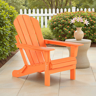 Chaise Adirondack pliante en PEHD Shawnna