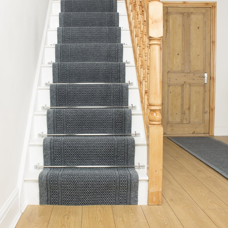 Stair Runner Abbigail Solid Colour Indoor Area Rug, Runner 510cm x 80cm