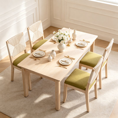 Ensemble de 2 chaises de salle à manger, l 22 po x P 18,9 po x H 34 po, vert olive, maison de campagne, rustique