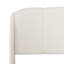 Lit plateforme très grand avec boucle, lit plateforme tapissier en tissu doux avec tête de lit courbée, beige
