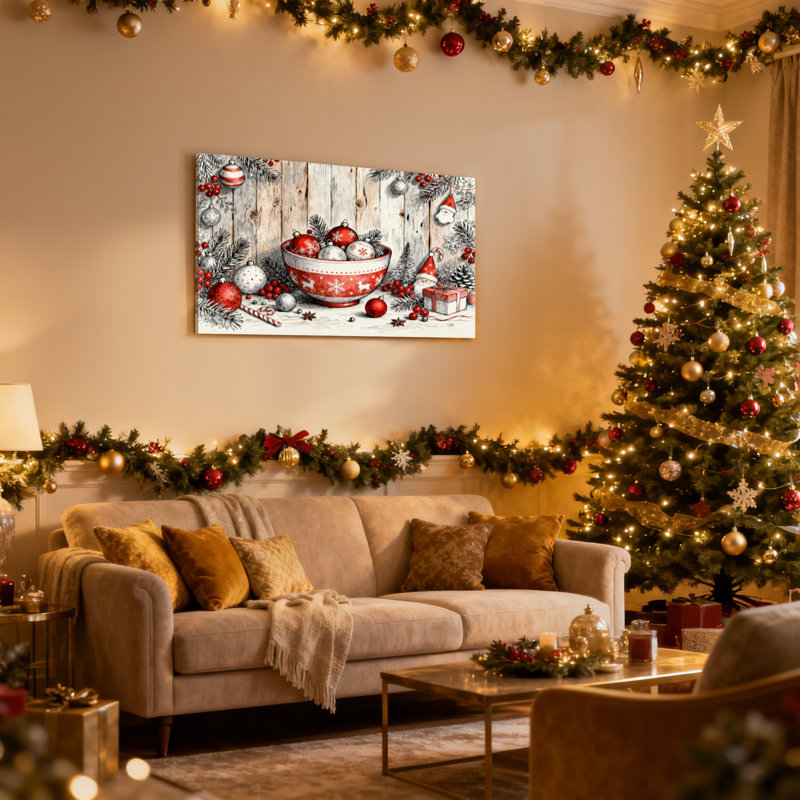 Ensemble de 3 décorations murales sur fond en bois, H 20 po x l 30 po