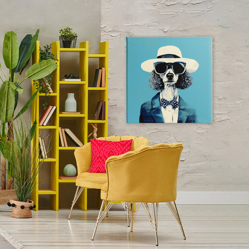 Toile rétro Canine Cool, par Ray Powers, H 36 po x l 36 po