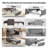 87''W 3-In-1 Convertible Sleeper Chair Bed, 3-Section Extra Length Adjustable Backrest  With 2 Cushions & Storage Bag-1712303262