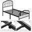 Metal Bed with Arched Headboard and Footboard-903604193-903604195