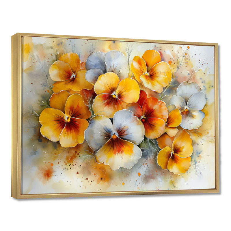 Art mural Armistead Vibrant Garden of Blooming Violet Flowers I - Violets, H 12 po x l 20 po, Impression encadrée flottante