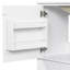Meuble-lavabo sur pied 36 po avec lavabo en céramique, panneau de fibres à densité moyenne et base en bois massif, 3 tiroirs et armoire avec tablettes, finition peinte en blanc, meuble-lavabo autoportant avec trous de robinet de 4 po-131571716-131571714