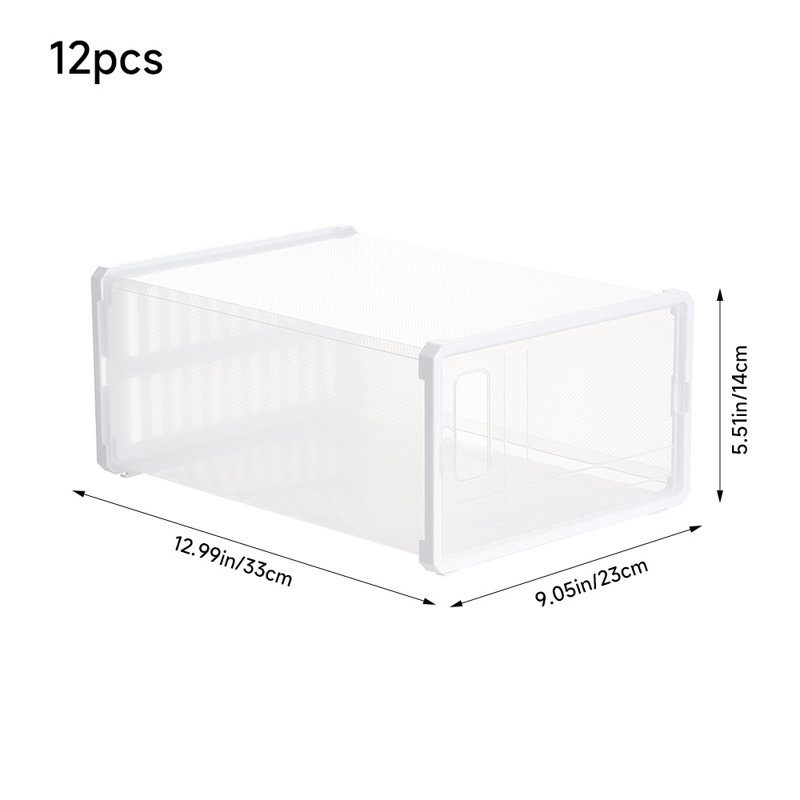 12 Pair Stackable Shoe Storage Box