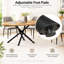 170cm Oval Dining Table, 6 Seater with Black Metal X-Legs-46181066