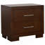 Table de chevet 2 tiroirs Polk Cappuccino