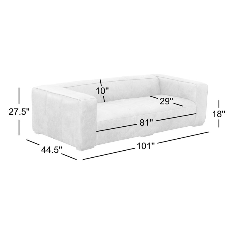 Bolton Sofa Cappucino, Cappuccino Genuine Leather