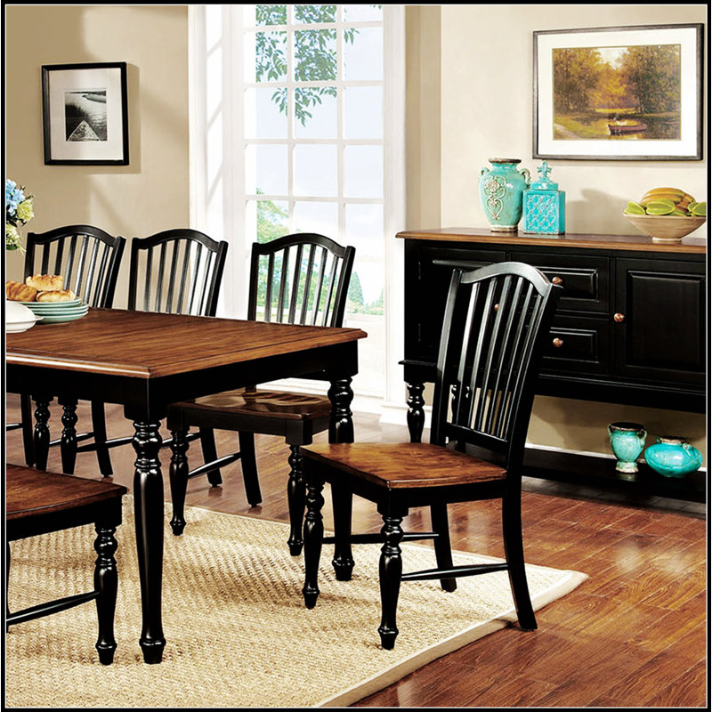 Ensemble de 2 chaises d'appoint élégantes de style champêtre avec une finition en chêne antique pour plus de confort et de durabilité