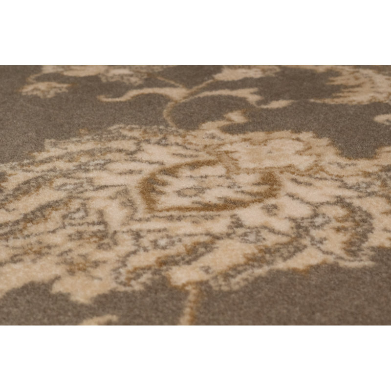 Tapis brun en laine brillante Hermione, Rectangle 5 pi 3 po x 7 pi 7 po