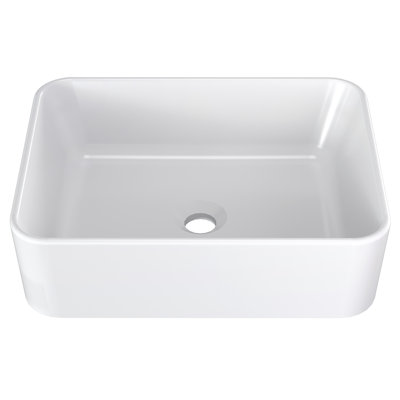 Belleze 18.5039'' Ceramic Rectangular Bathroom Sink
