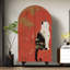 Armoire moderne à double porte minimaliste arquée