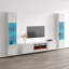 Meuble audio-vidéo flottant blanc 103,6 po Luxe-Blanc-2032143345