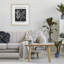 Reproduction sous verre encadrée noire et blanche Les Fleurs, design par Lux + Me Designs-968699613-968699615