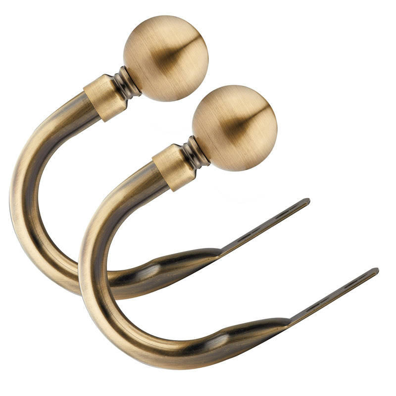 Abe 20cm Curtain Holdback, Antique Brass