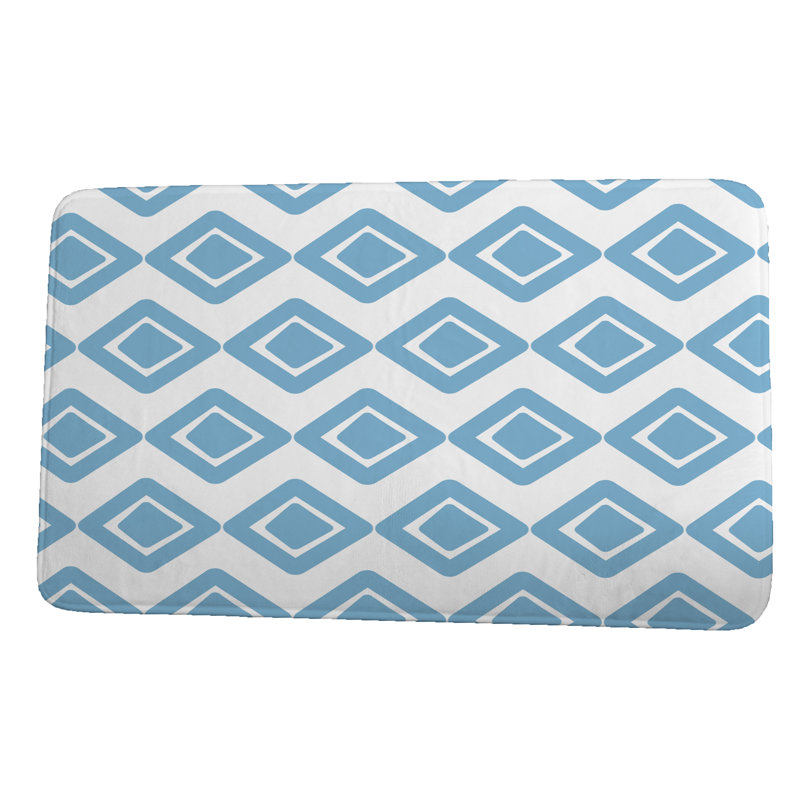Grantville Non-Slip Bath Mat, 17" W x 24" L, Light Blue