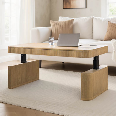 Zenobia 52" Modern Electric Lift-Top Standing Coffee Table