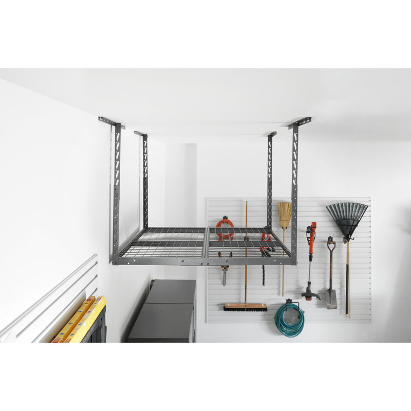 Overhead Gearloft Storage Rack 4X4 Ft, Hammered Granite