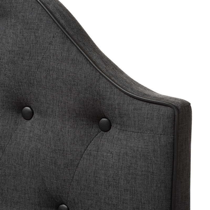 Michelli Upholstered Panel Headboard, Queen, Dark Gray