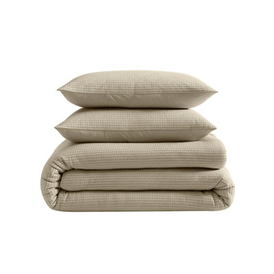 Cotton Waffle Duvet Cover Set