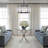 6-light Dimmable Drum Crystal Chandelier