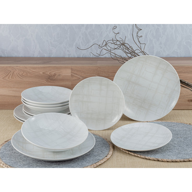 Shabby Chic Piece Porcelain China Dinnerware Set - Service for 4