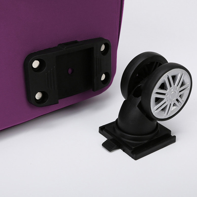 Valise légère pliable extensible à roulettes., Violet