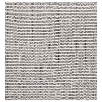 Tapis rayé noir / ivoire en laine / coton touffeté à la main Abbie-Louise