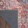 Machine Washable Oriental Blue/Brick Red Area Rug