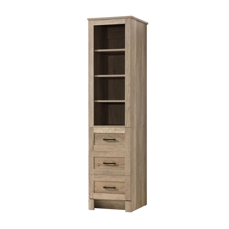 Armoire de rangement pour salle de bain 16 pouces en chêne naturel, H 65 po x l 16 po x P 65 po, Chêne naturel