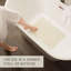 Tapis de bain, grand, blanc, à envers d'aspiration, pour usage commercial / résidentiel pour la maison / hôtel / douche / baignoire