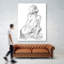 Reproduction d’art sur toile tendue « sitting pose ii » par jennifer paxton