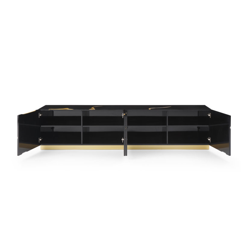Meuble télé Velva pour téléviseur de 88 po ou moins Velva, Noir