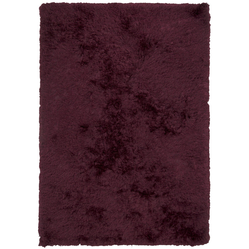 Celecot Hand Loomed Modern Area Rug in Plum, Rectangle 7'9" x 10'6"