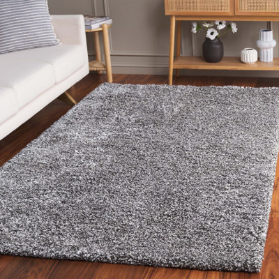 Tapis gris touffeté à la main Billie-Faith