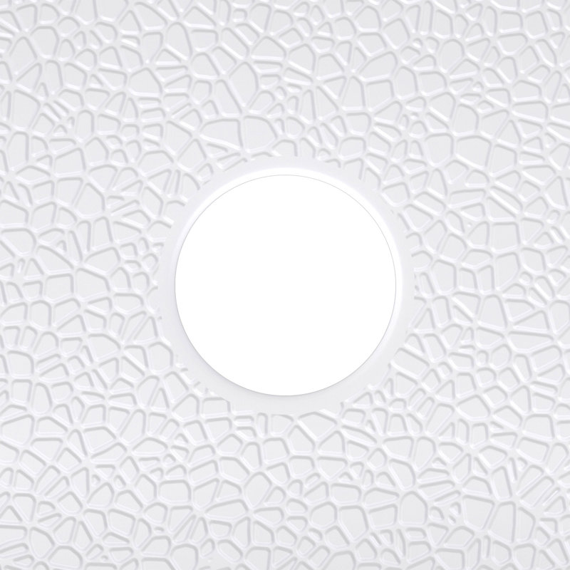 DreamStone 36" White Modern Subway Pattern Shower Kit