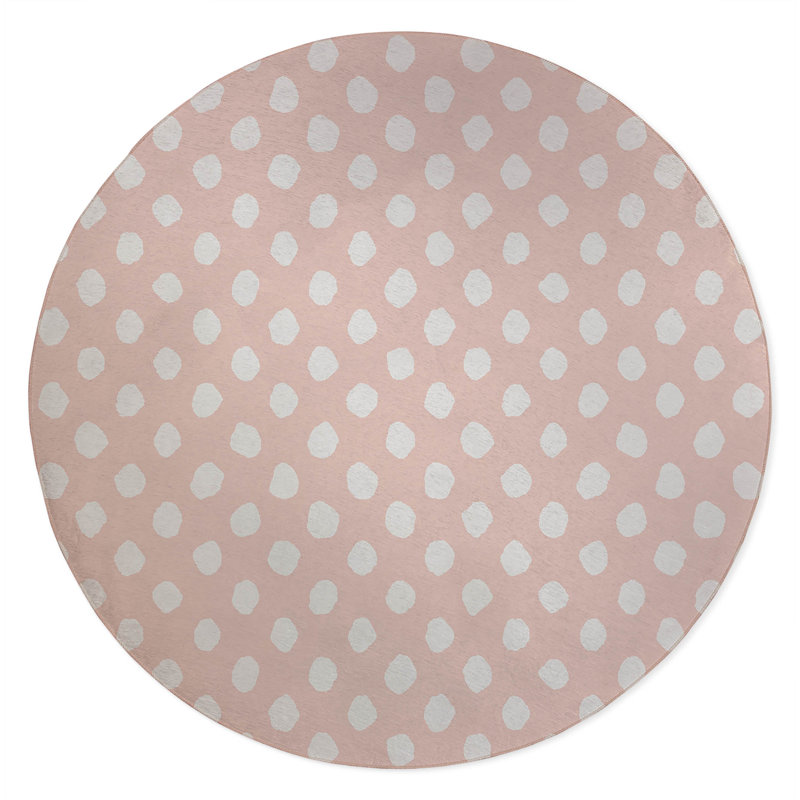 Tapis d'extérieur à gros pois antidérapant, Rond 5 pi