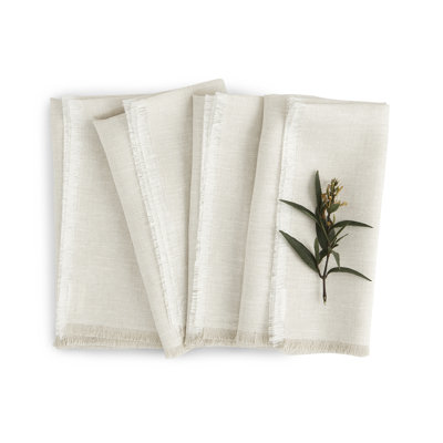 Fringe - 100% Pure Linen Dinner Napkins