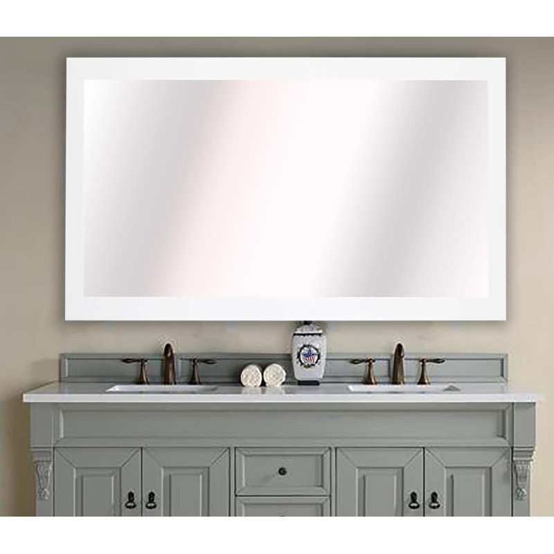 Otavio Wood Flat Wall Mirror, 35.5" H x 73" W