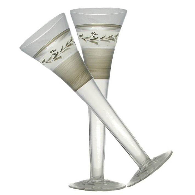 Flûte en verre Pewter Vine