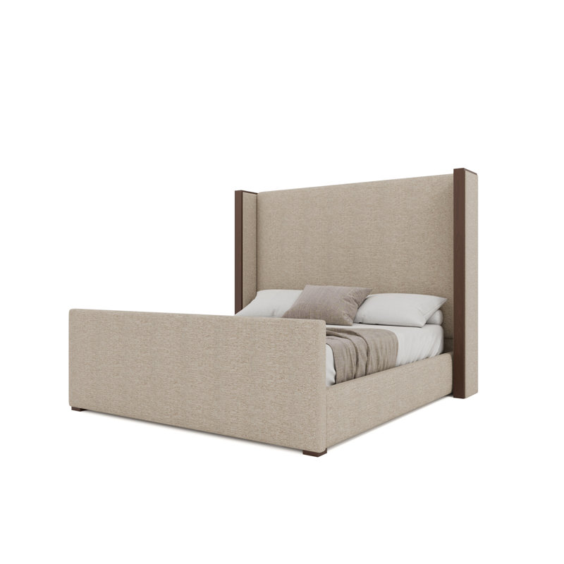 Irene Luxe Footboard Mid Bed, Flax, Queen