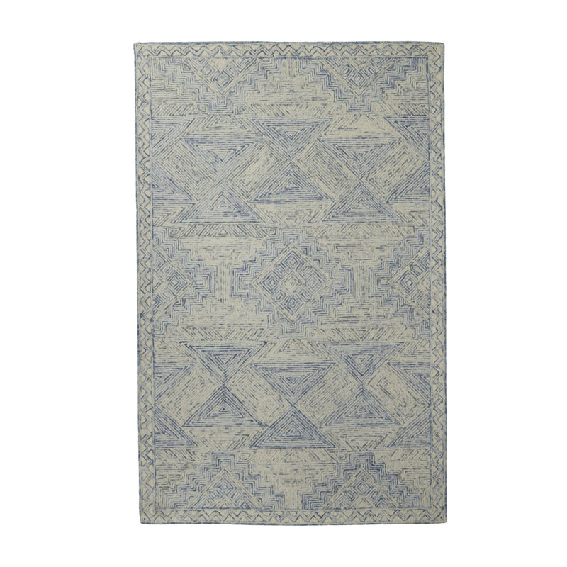 Wool Abstract Indoor Rug, Rectangle 5' x 8'