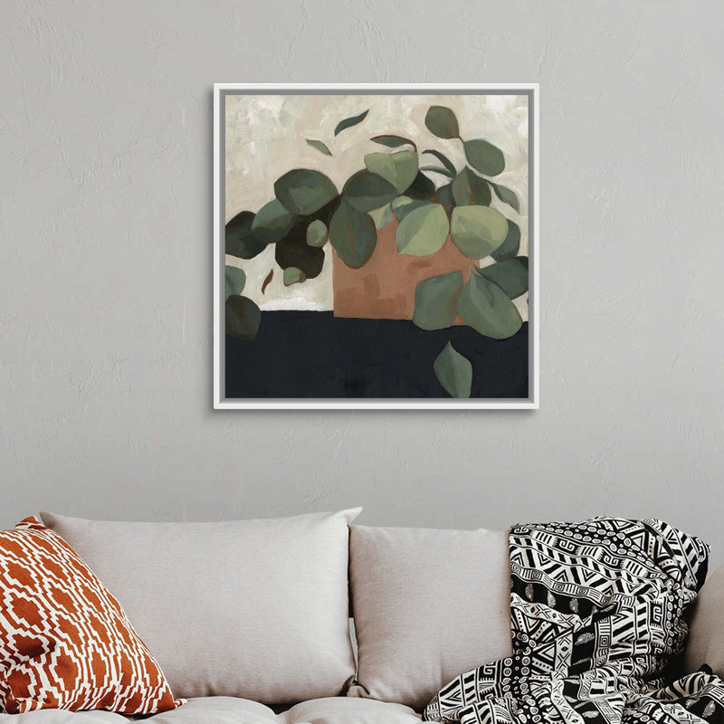 Jade Hoya II, art mural sur toile, Toile avec cadre blanc, H 32 po x l 32 po