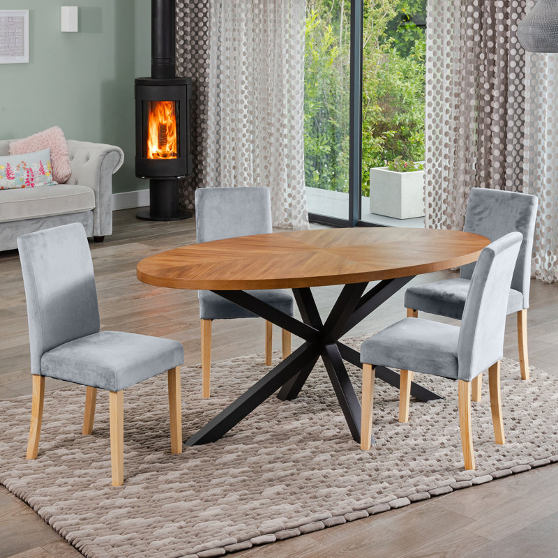 Soderquist 4 - Person Dining Set, Silver