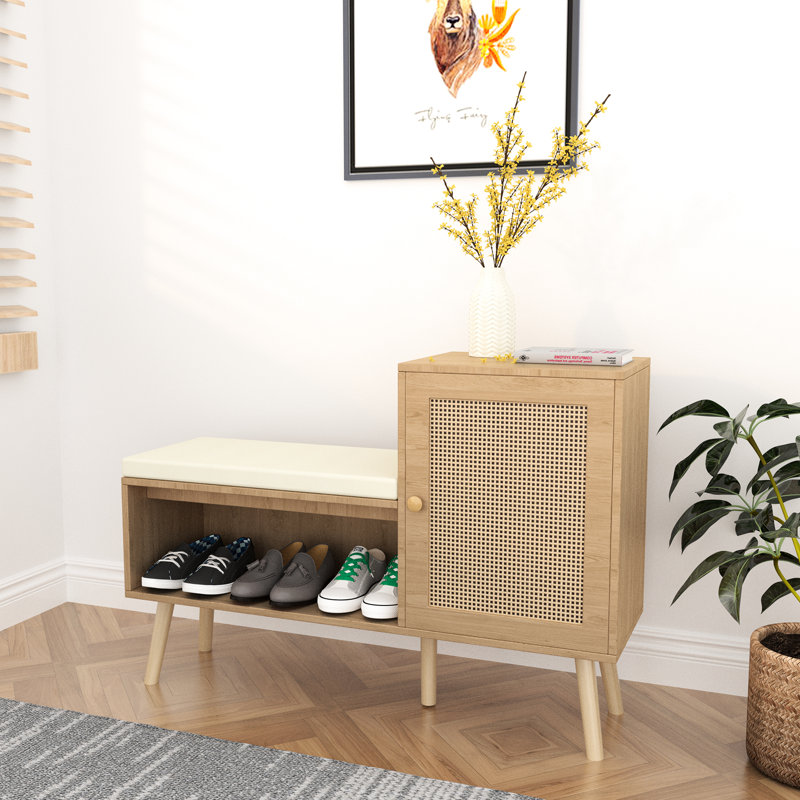 Banc 21 chaussures avec style et base stable pour un rangement pratique