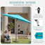 Parasol de marché 120 po, octogonal, turquoise-1047038473-1041698631